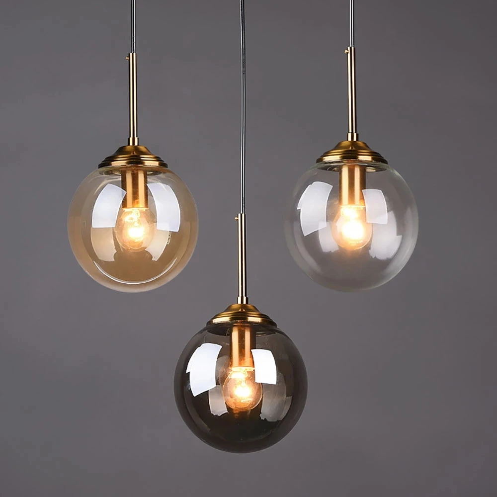 Modern Home Decor Glass Chandeliers Round Light Cheap Pendant Lights