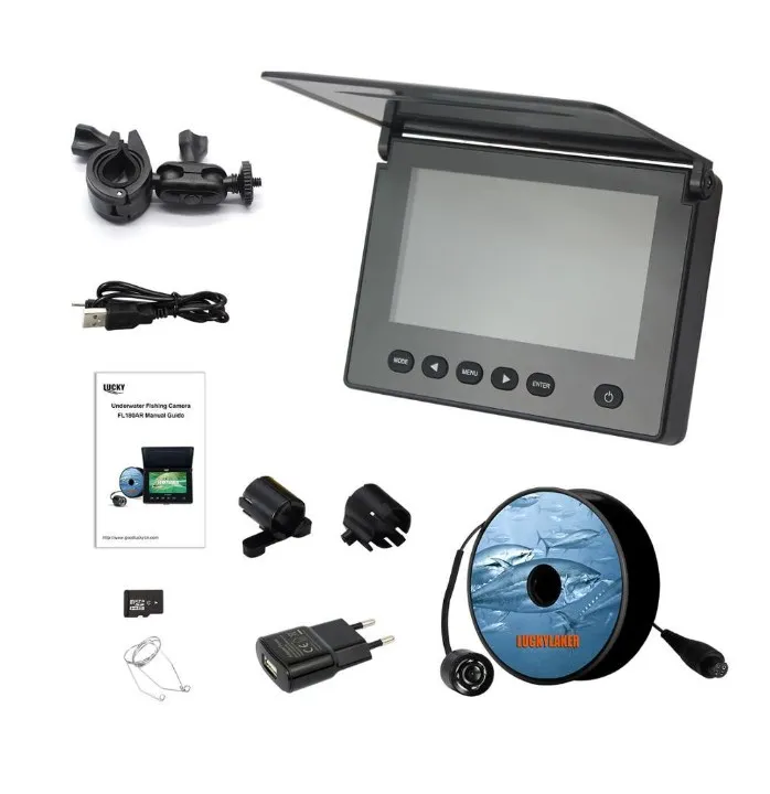 
Portable Underwater Fishing&Inspection Camera Night vision Camera 4.3 Inch Waterproof IP68 20M Cable for Ice/Sea 