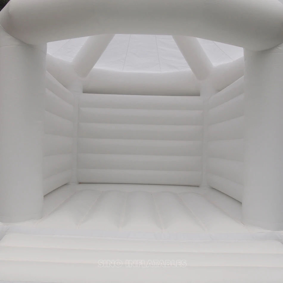 Коммерческие взрослые свадьбы белый батут замок для свадебных вечеринок с верхней крышей от надувной фабрики Guangzhou