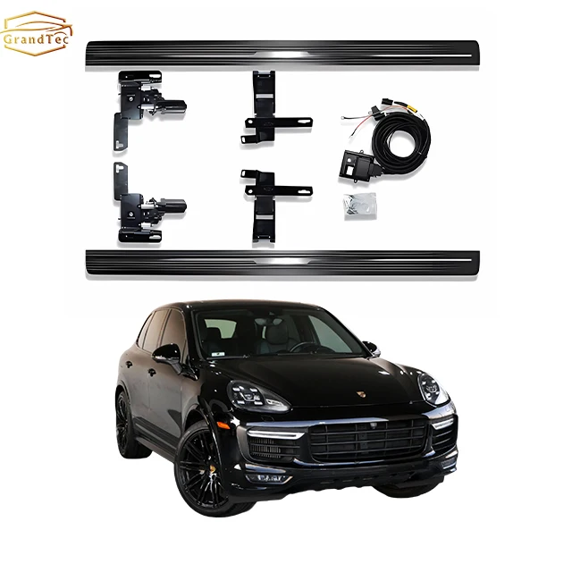 GRANDTEC Car Parts Electric Side Step Power Running Board For Porsche Cayenne Gts 2013~2017 Hybrid Or Gasoline Accessories