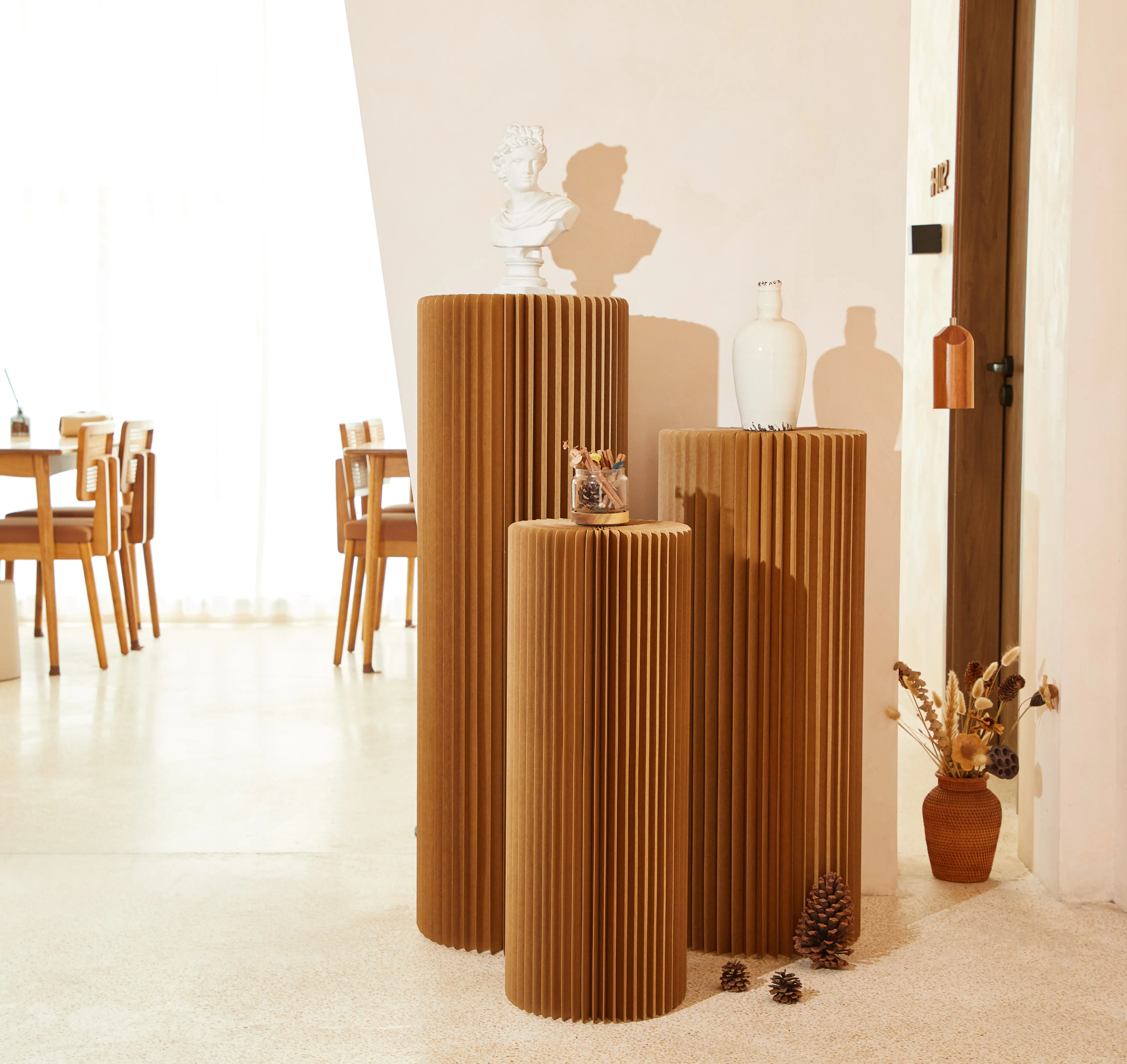 Cylindrical Thick Paper Display Rack Window Display Rack Home Display Rack Save Home Space Customized OEM