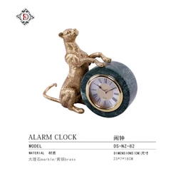 Nordic minimalist clock light luxury creative bedroom clock living room desktop table clock home decoration decorative desktop c