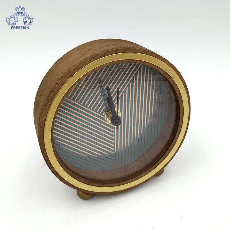 Деревянные настольные часы винтажный Ретро старомодный бесшумный Настольный будильник