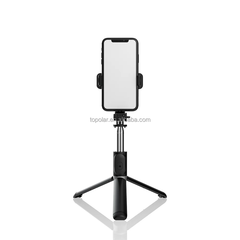 drop shipping Q02 Amazon Hot Selling Selfie Stick Intergrated Tripod Stand with Wireless Remote for Mobile Phone