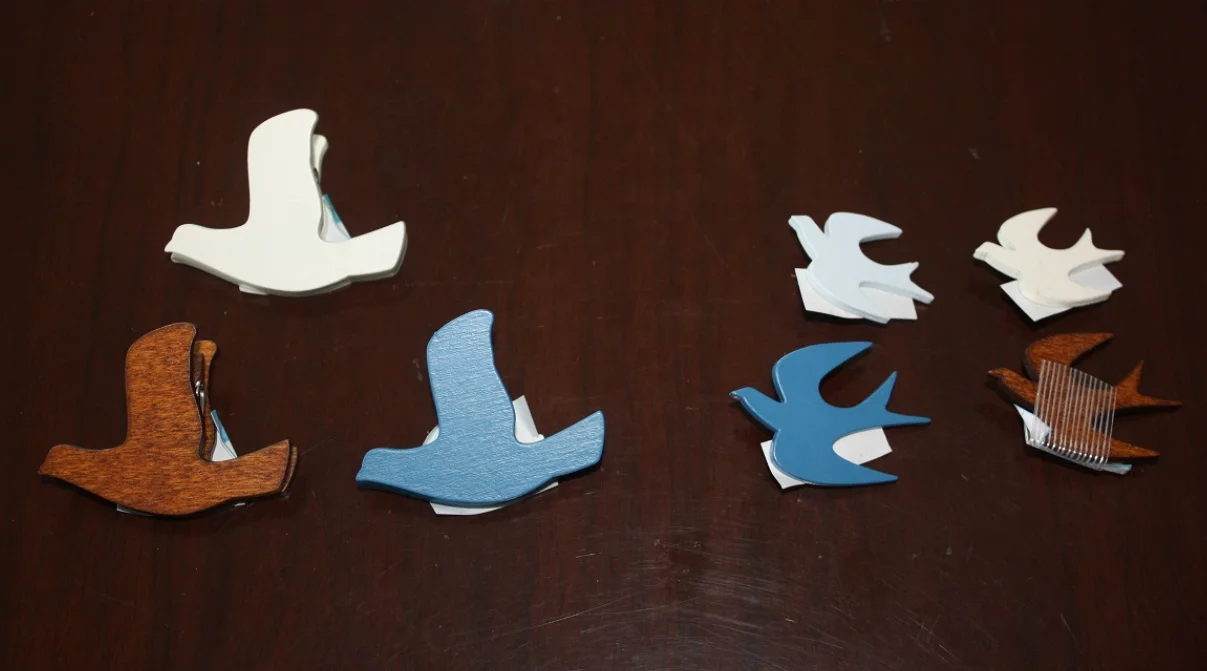 Promotional Gift Panda shape wood clothes clips wooden Small memo clips