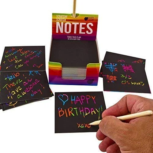 
Scratch Art Box Of Rainbow Color Magic DIY Mini Notes 
