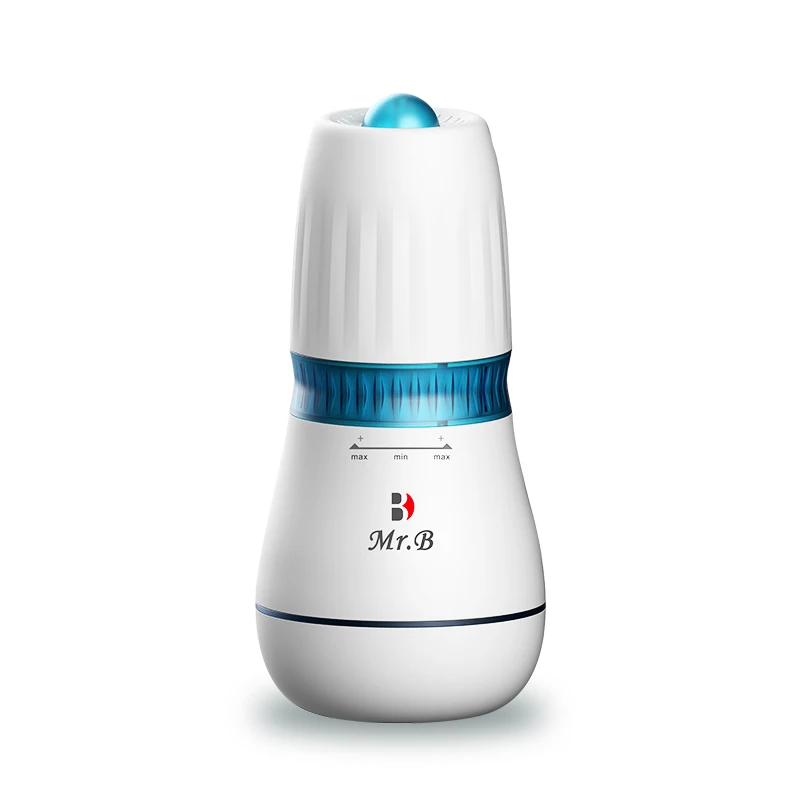 Rotation Heating Male Masturbator Cup Soft Sex Toys White Vagina Adult Endurance Exercise Sex Products with Cool Night Light