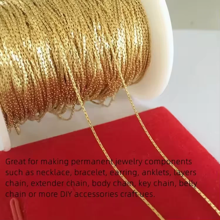 No Tarnish Silver Snake Chain 925 Permanent Jewelry Making Bracelet Necklace Gold Filled Beading Chain