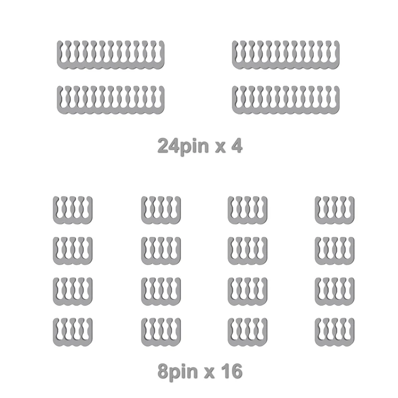 Power Supply Extension Comb White Cable Comb Kit 4*24pin Motherboard 12*8Pin GPU 8*6pin CPI-E PC Power Supply Cable Comb