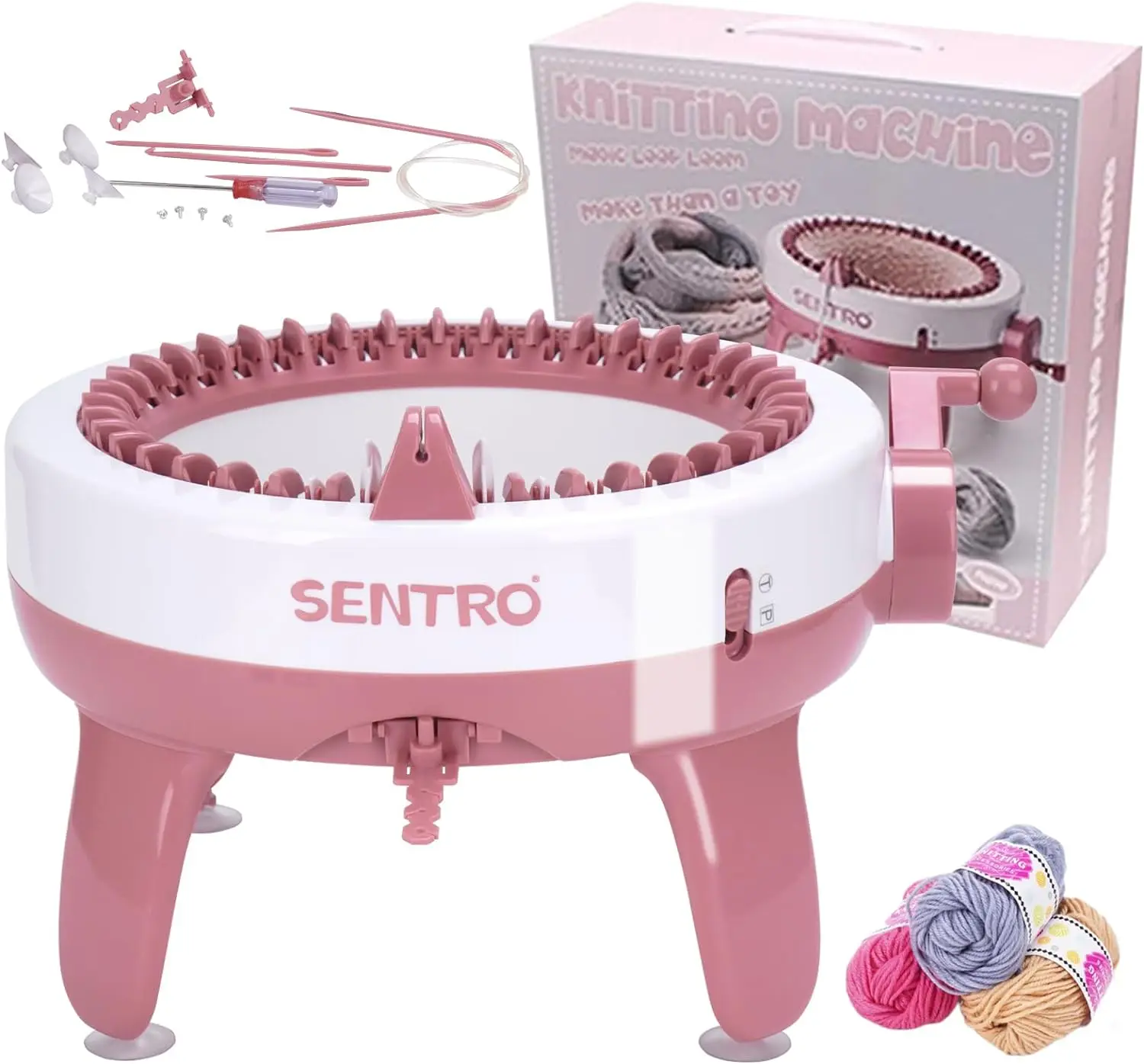 40 Needles Knitting Machine Smart Knitting Machine Kit DIY Knitting Board Rotating Machines for Adults and Kids Christmas Gifts