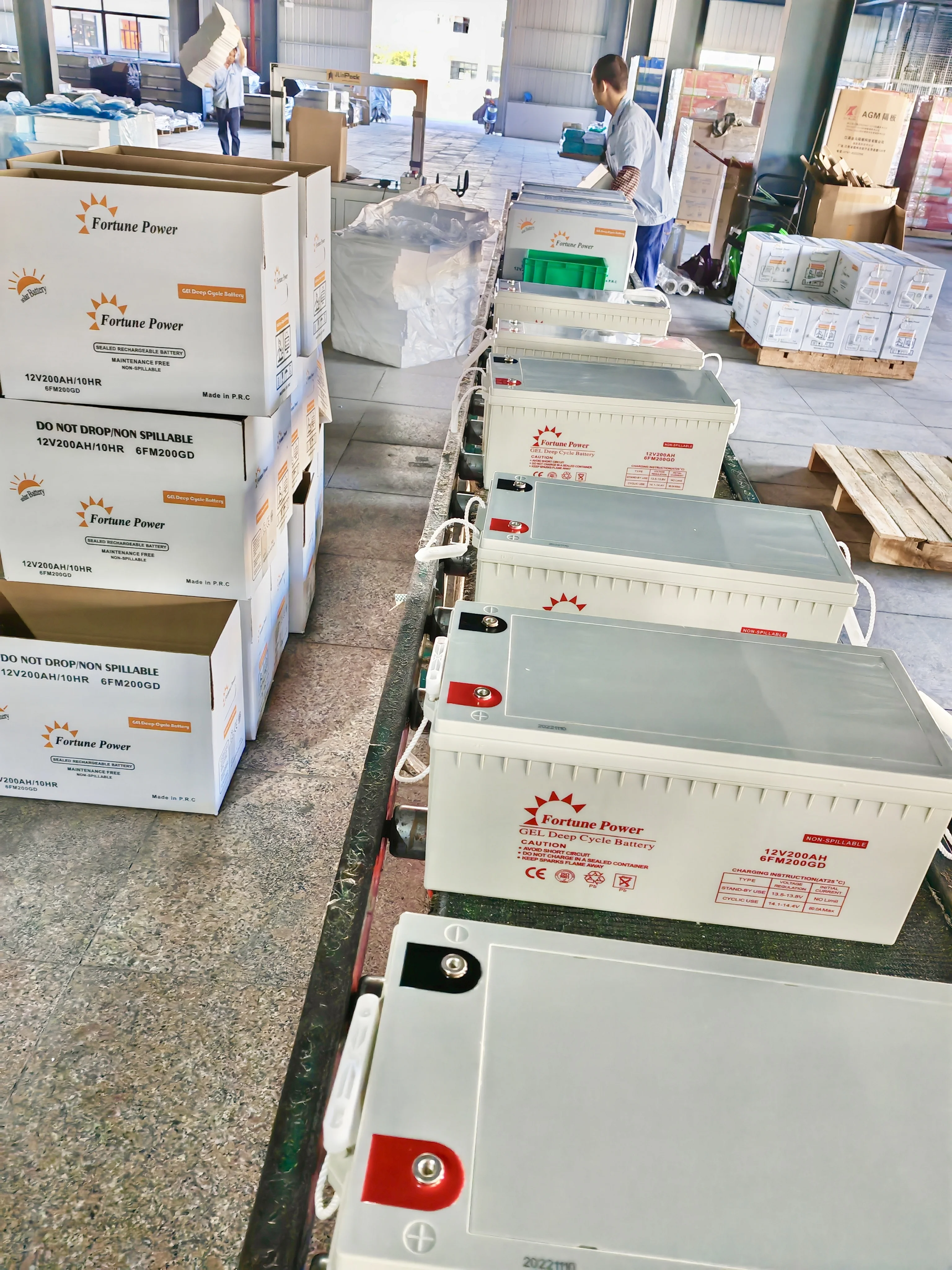 Fortune Power Solar Energy Storage GEL Battery 12V 100Ah 120Ah 150Ah 200Ah 250Ah Deep Cycle AGM Sealed Lead Acid Batteries