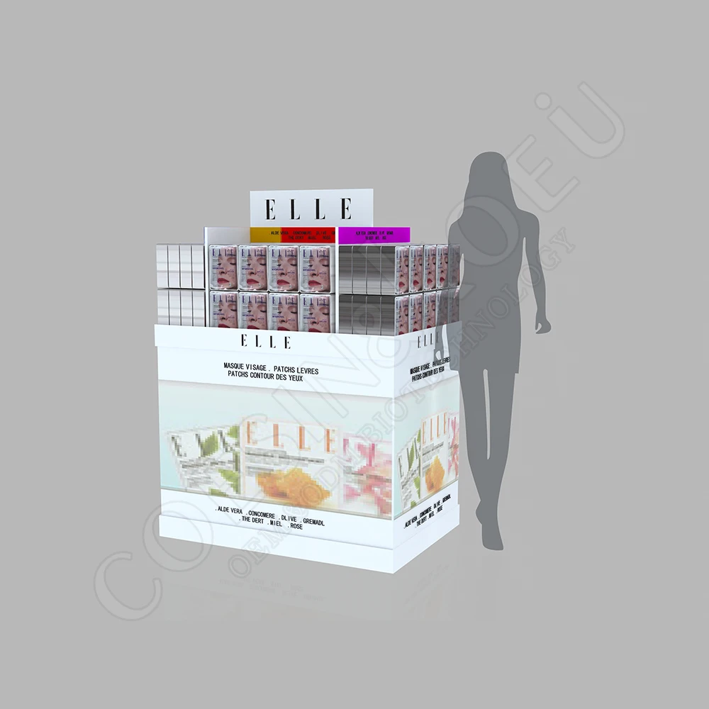 Wholesale custom beauty shop design idea makeup store furniture cosmetic floor stand perfume glass display showcase