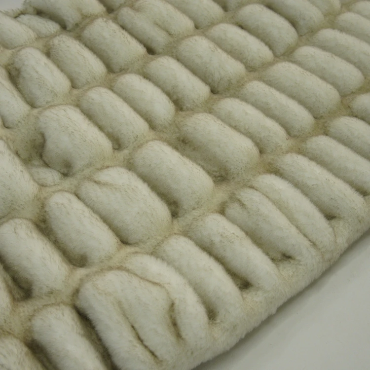 Tie Dyed Solid Color  Pompom Stretch Fleece Plush 100 Polyester Spandex Faux Rabbit Fur Fabric