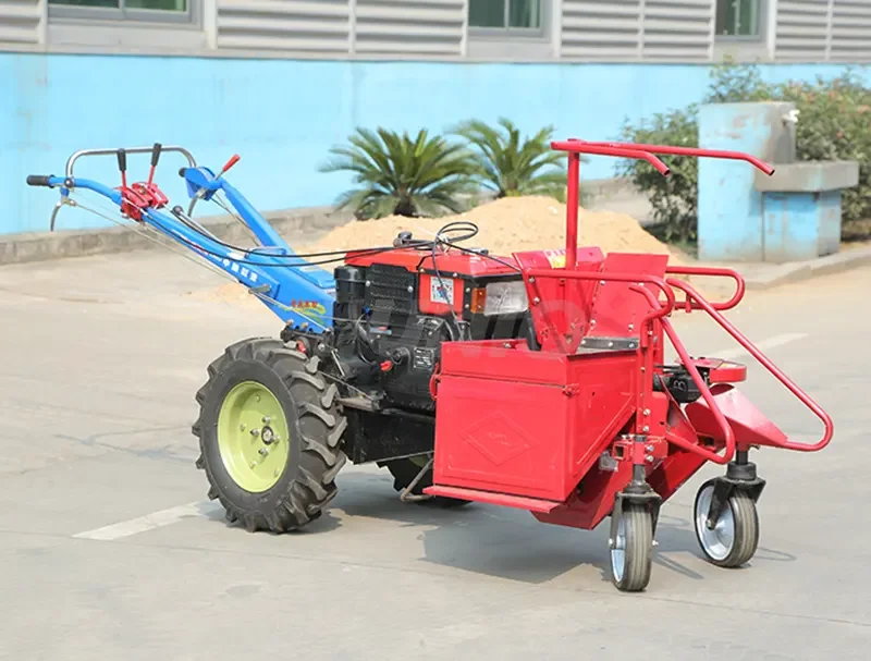 Small Agriculture Machine One Row Corn Picker Mini Walking Tractor Single Row Maize Harvesting Machine