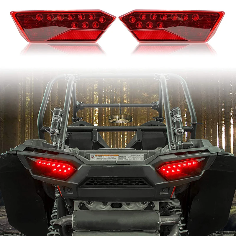 atv Left & Right Bright Red LED Tail Light Rear Brake Light Rear Lamp Compatible with ATV 2014-2020 RZR 1000 900 XP 4
