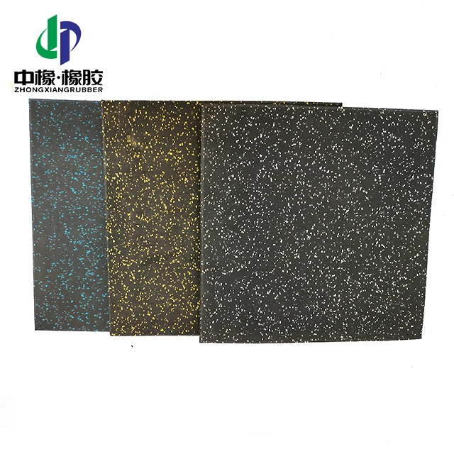 recycled rubber floor mat gym tiles flooring for machine antislip indoor easy install soft easy installation