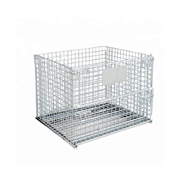 Промышленный контейнер для хранения, складная металлическая коробка из проволочной сетки