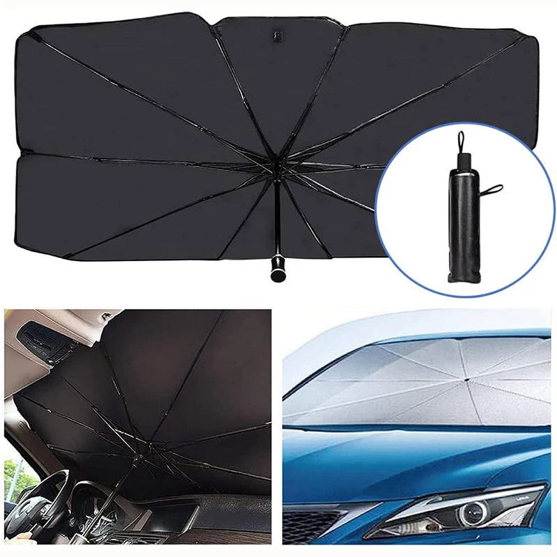 Hot sale UV rays and heat sun visor protector fold able windshield sun shade car umbrella