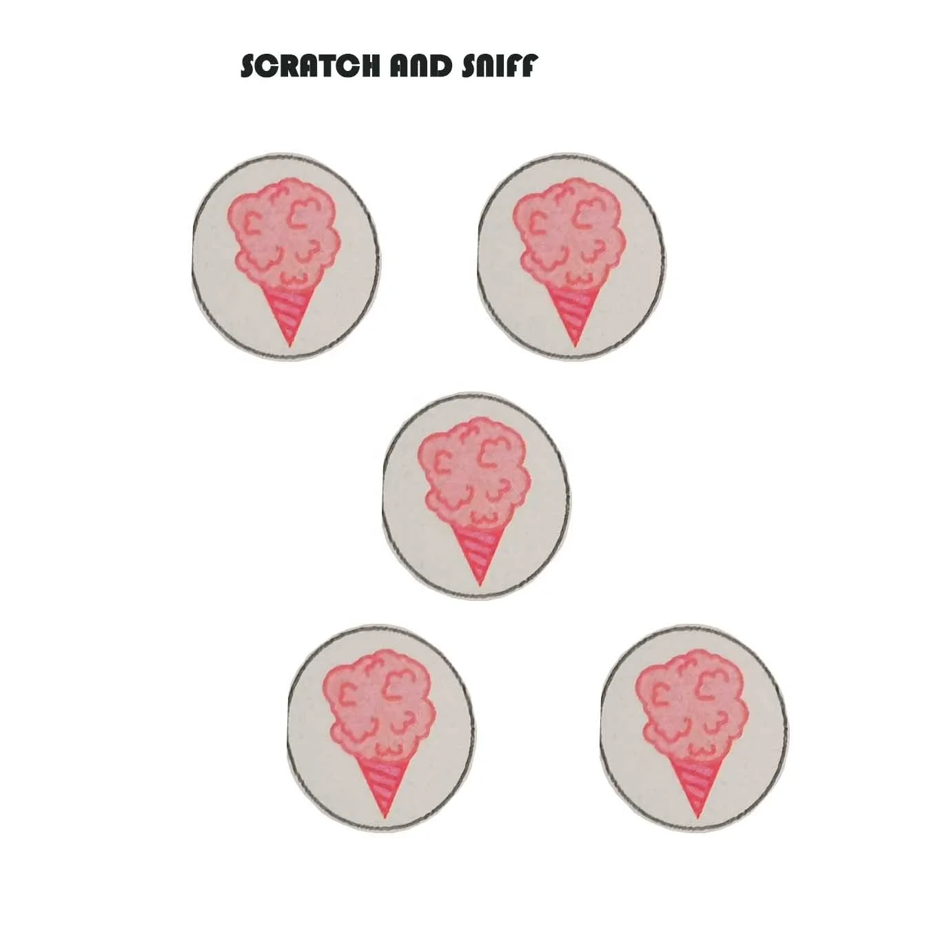 Wholesale Perfume Scent Smell Sticker Die Cut Custom Scratch And Sniff Sticker Waterproof Stickers