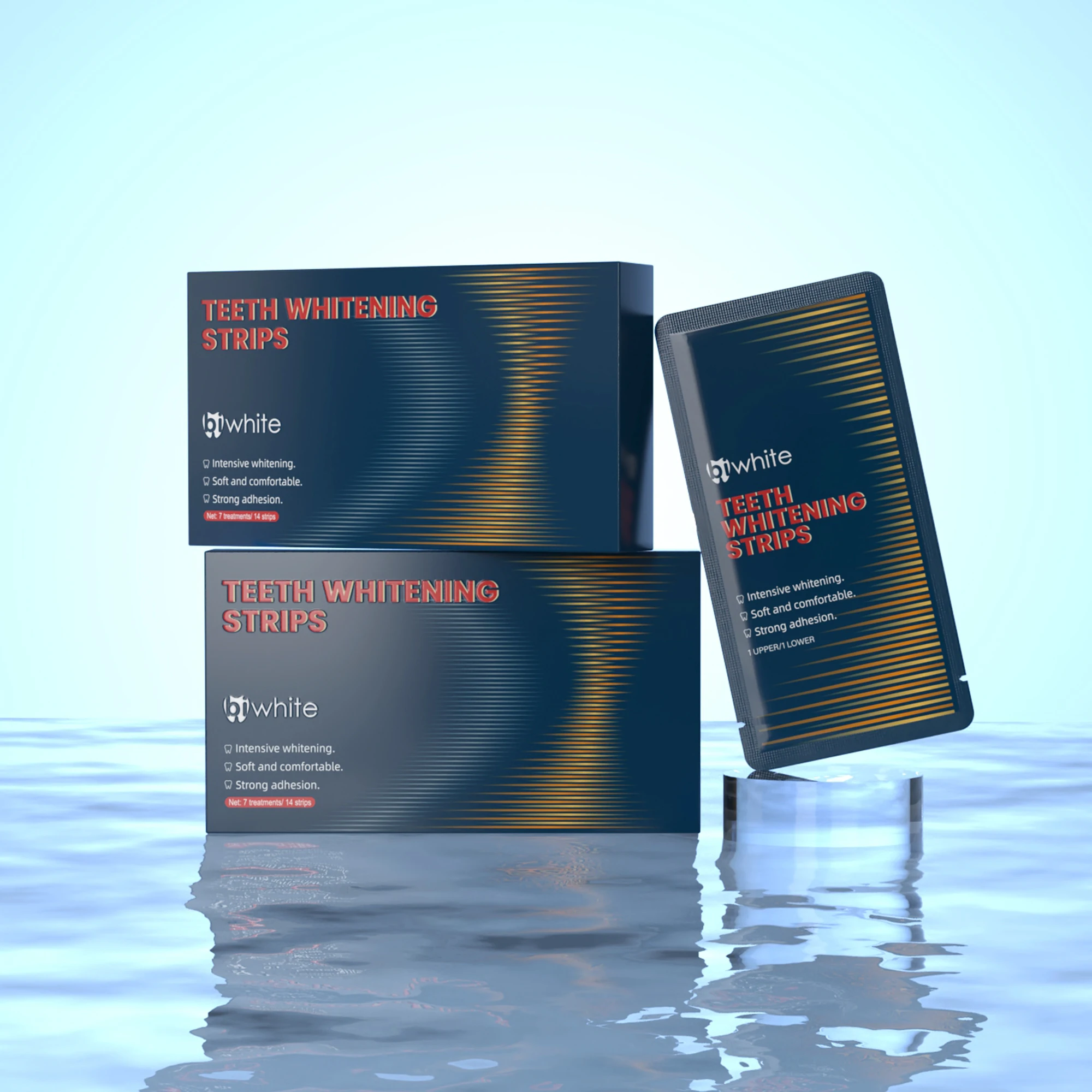 Biwhite Mint Fruity PAP Residue Free Teeth Whitening Strips Treatment Advanced Private Logo Home Use