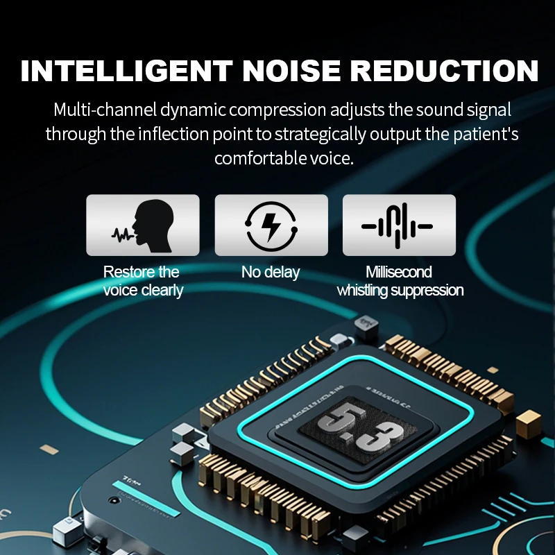 Super Power Bone Headband Earphone for Old Man - OTC Tinnitus Hearing Aids with Clear Hear Amplifier & Companies Box