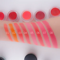 no logo makeup private label pink  lip and cheek tint rebranding cream blush palette