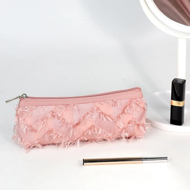 Factory Customized small Makeup Organizer Waterproof Travel Ladies Cosmetics Polyester Cosmetic Bag