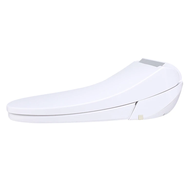 Elongated Bidet Toilet Seat With Quiet-Close Lid And Seat Adjustable Spray Pressure And Position Self-Cleaning Wand