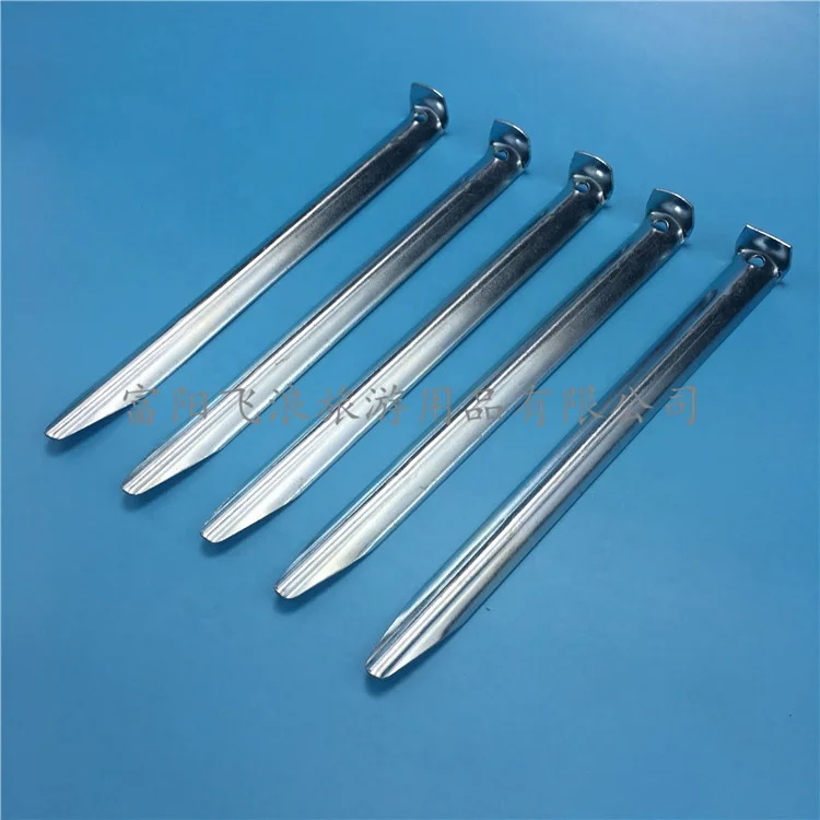 Outdoor Galvanized Camping Halfround U Shaped Steel Tent Peg Sand Stake