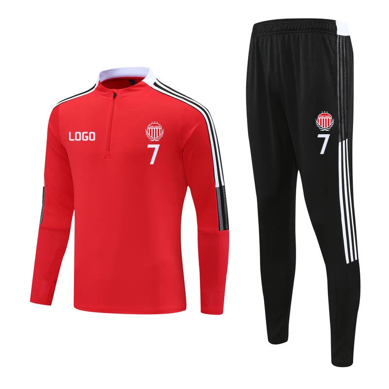 Wholesale Custom Adult Football Club Long Sleeve Training Soccer Tracksuit  Men Tracksuit and pants Sets