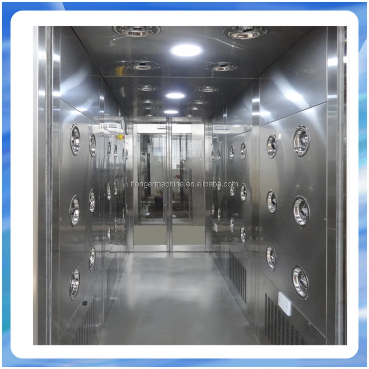 CE Certificate Clean Room Automatic Sliding Door Air Shower For Food Workshop  Hygiene Station