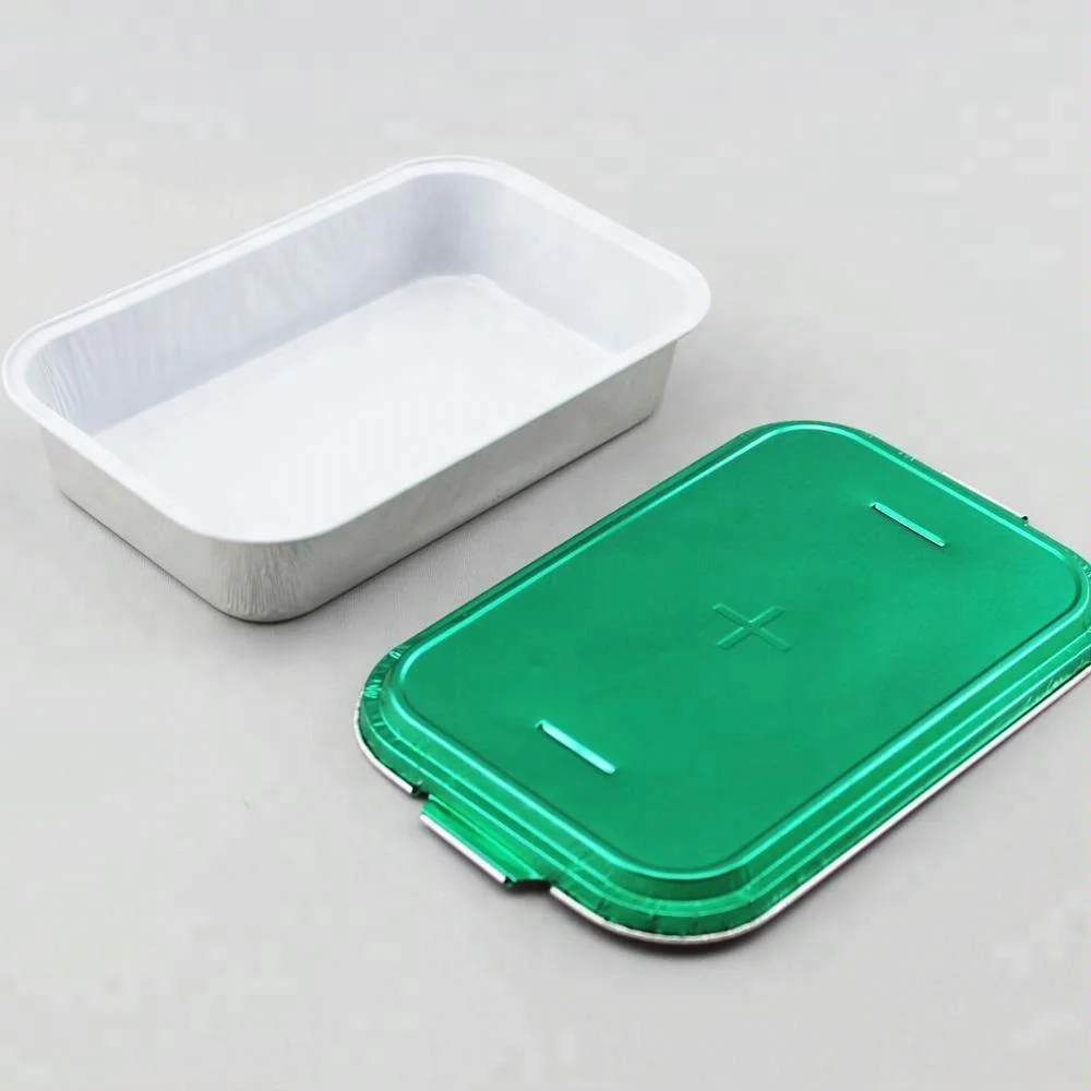 HAOYUAN airline aluminium foil container and lid for food packing or kitchen use