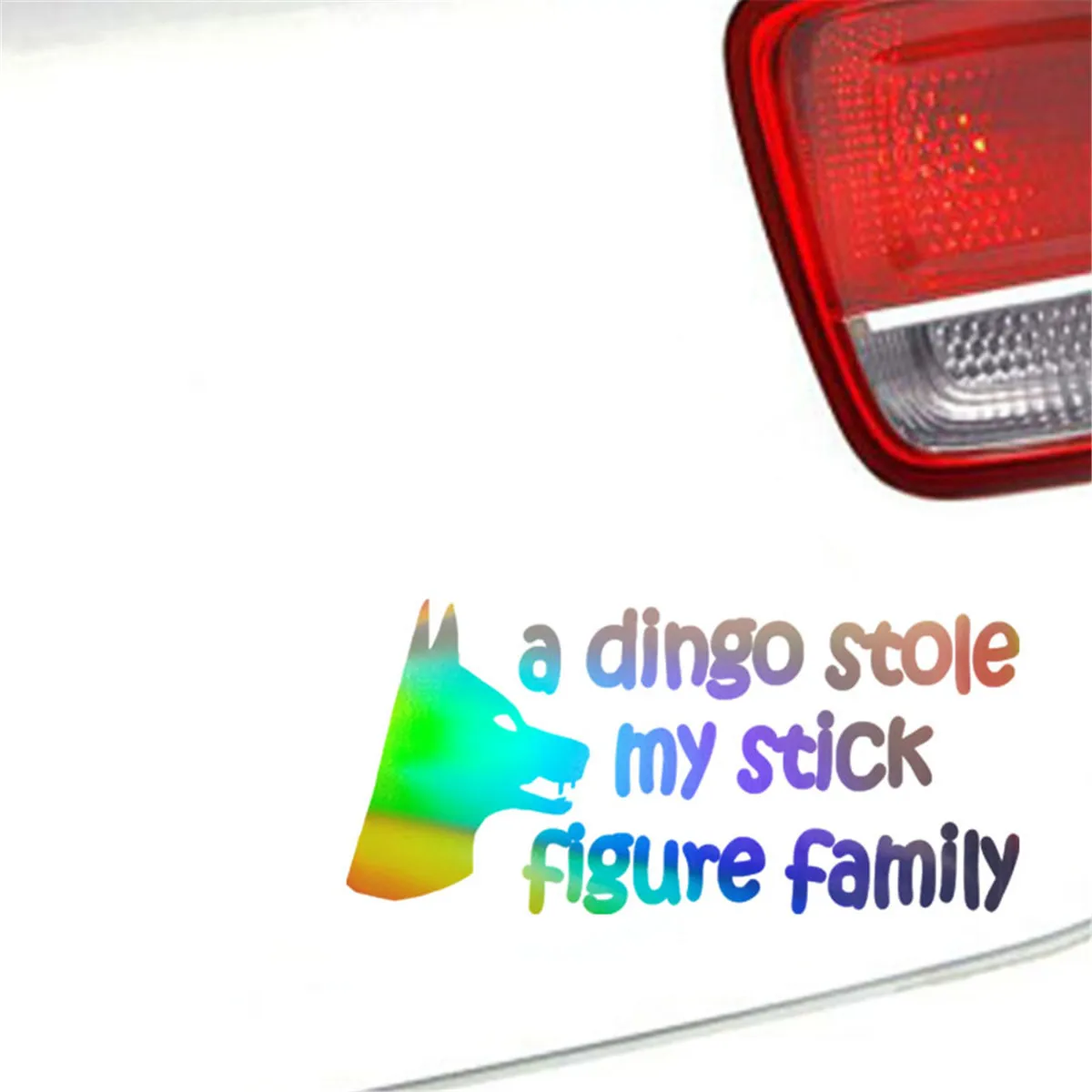 A Dingo Stole My Stick Figure Family Stickers Car Window Bumper Vinyl Decal Gift Die Cut Decals Laptop Window Glass