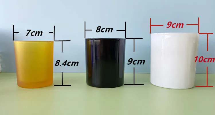 Candle Jar 6oz 15oz Custom Color Amber Matte Frosted Glass Candle Jar With Lid And Box For Candle Making Decorate