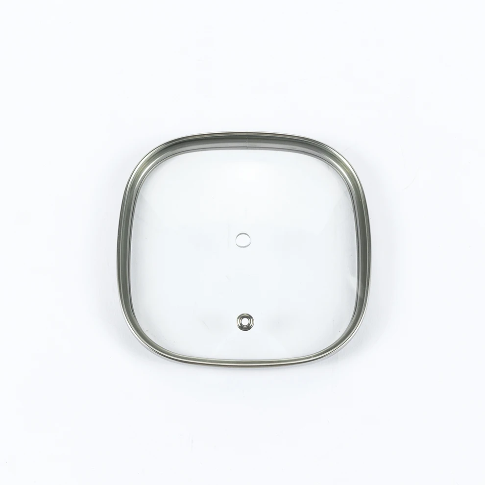 Square shape Tempered Glass Lid for Square Fry Pan Use Parts of Necessary Cookware