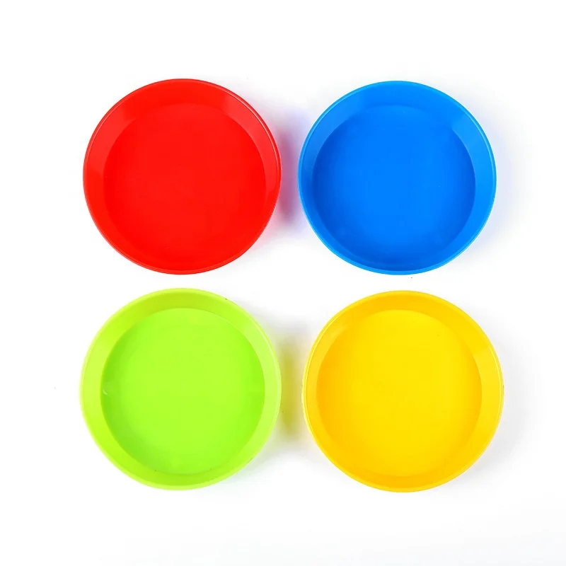 HAOFENG Factory Outlet 4pcs Plastic Paint Bowl for Kids Painting Colorful Plastic Palette Painting Tools Easy to Clean (1600109774980)