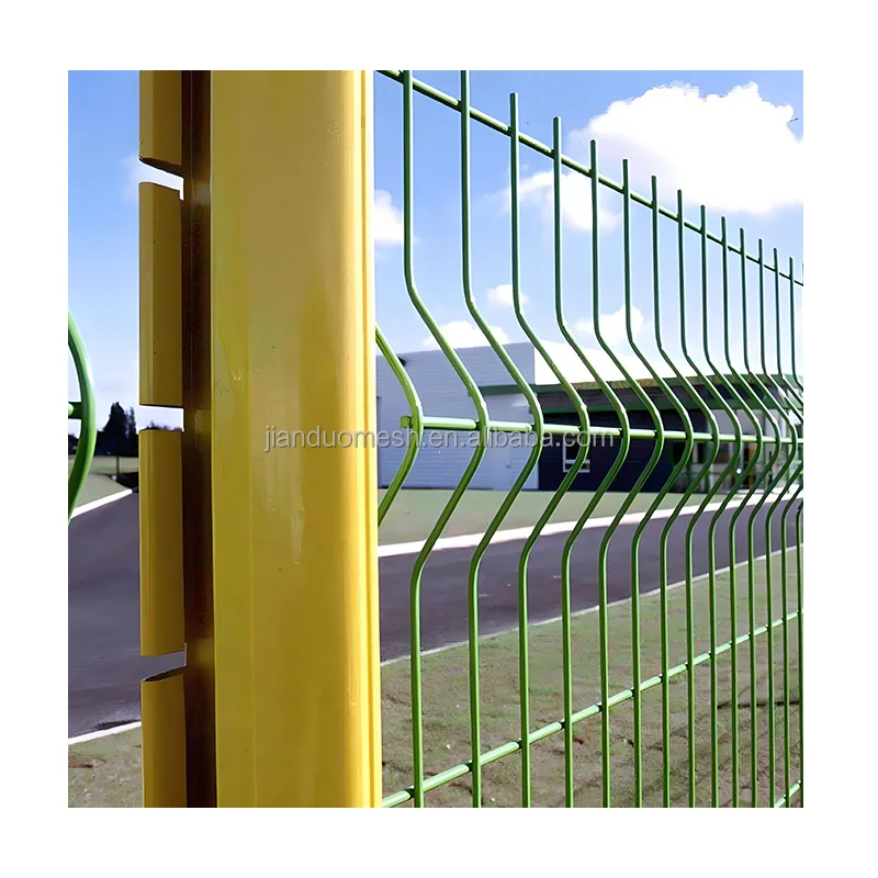 Popular Sale Customized Factory Direct Triangle Bend Wire Mesh Fence Green PVC coated 3D fence