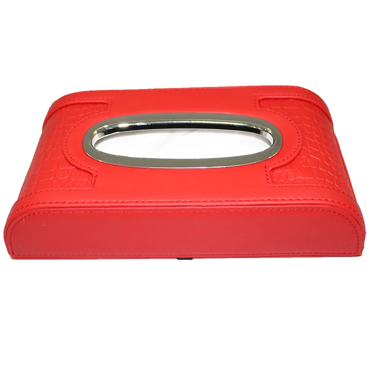 Environmental Easy To Clean High Quality Classic High Quality Leather accessories car Tissue Box for Car