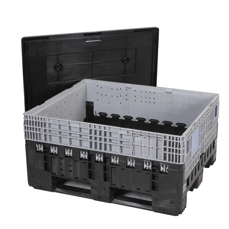 Warehouse heavy duty Large industrial plastic foldable pallet box