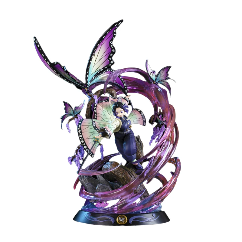 Wholesales Best quality Figure PVC Purple butterfly Agatsuma Zenitsu OEM Big model decoration kimetsu Anime Figure Demon slayer