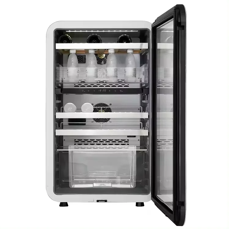 VI50RDT Wine Bar Fridge Wine Beer Refrigerator Dual Zone Compressor Wine Cooler Electric Fan Cooling
