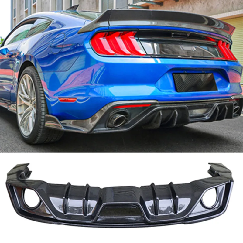 Диффузор заднего бампера из углеродного волокна для Ford Mustang GT Coupe 2018 2019 + комплект кузова