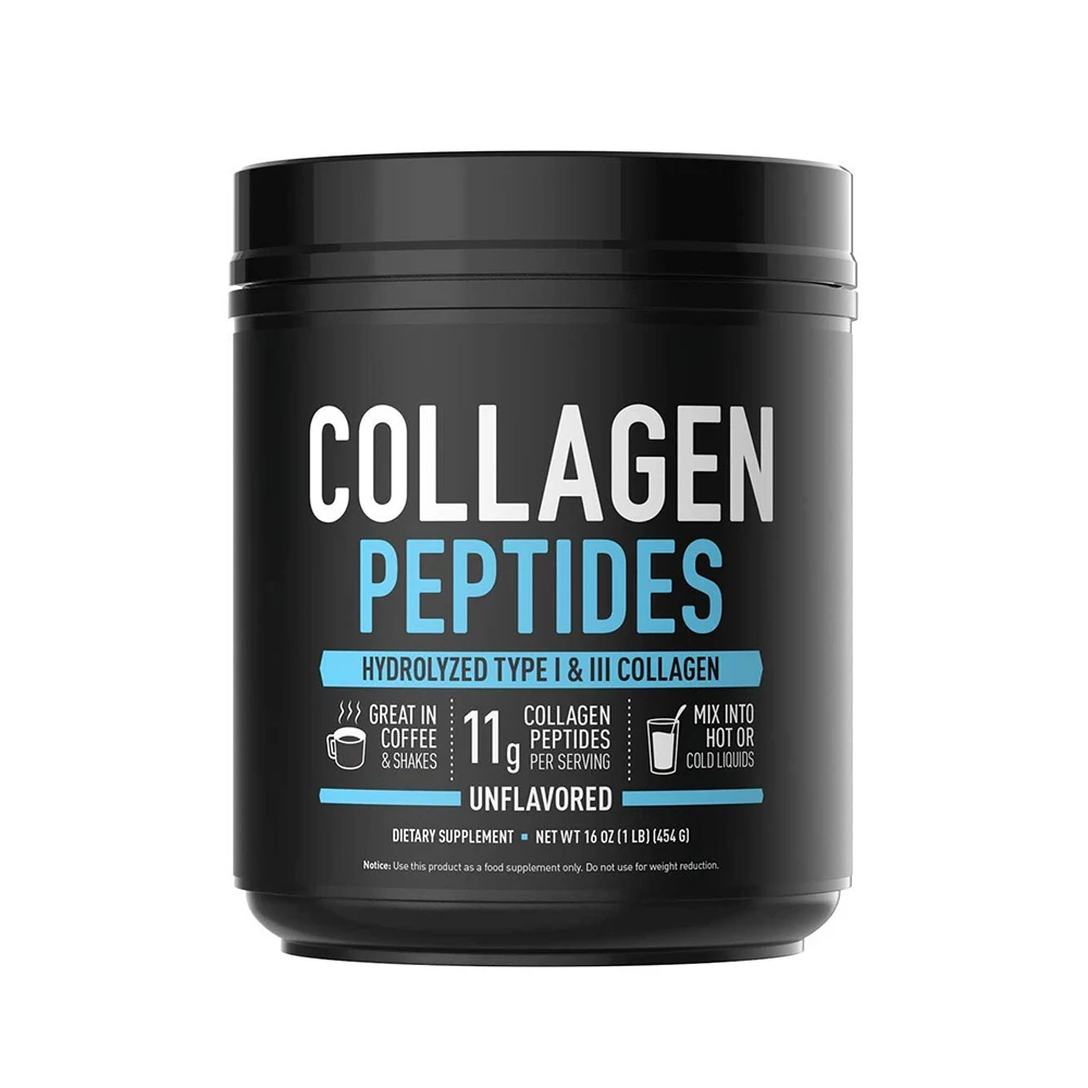 Оптовая продажа, частная торговая марка, 454 г, натуральный органический жизненно важный Белковый порошок, без ГМО гидролизованный коллагеновый пептид для пищевых добавок