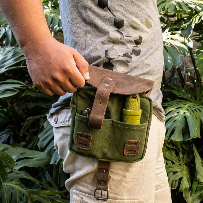 Free Sample Survival Camping Pouch, Belt Loop, Rustic and Handy Tool Bag, Weather Resistant Outdoor Accessories, Traveling