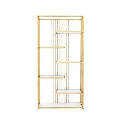 Light Luxury Shelf Display Nordic Tieyi Floor-to-ceiling Bookshelf Multilayer Storage Office Partition Decorative Cabinet