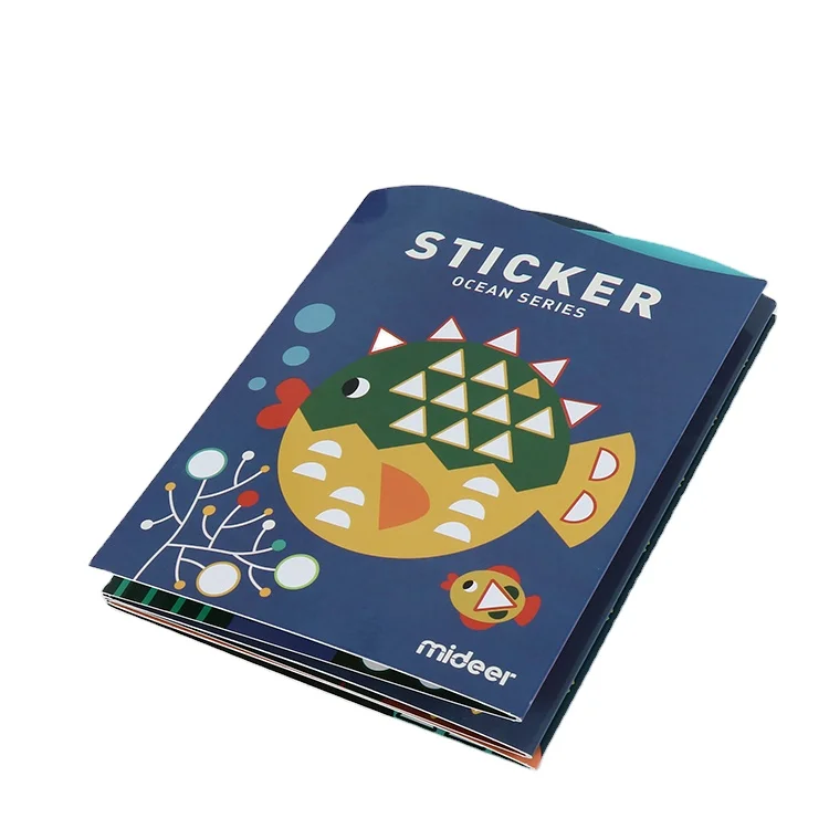 Educational Customized kids toys fish colorful DIY Cartoon Colorful Puzzle Sticker