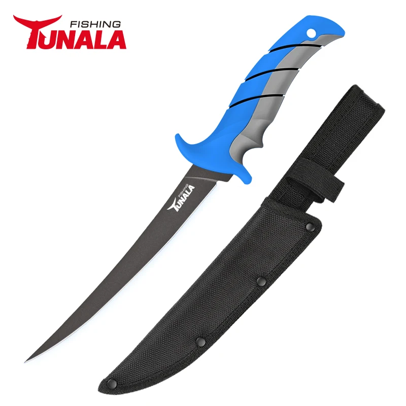 Customized OEM/ODM high quality fishing fillet knife with PP+TPR  handle fishing knife fish fillet knife for fishing