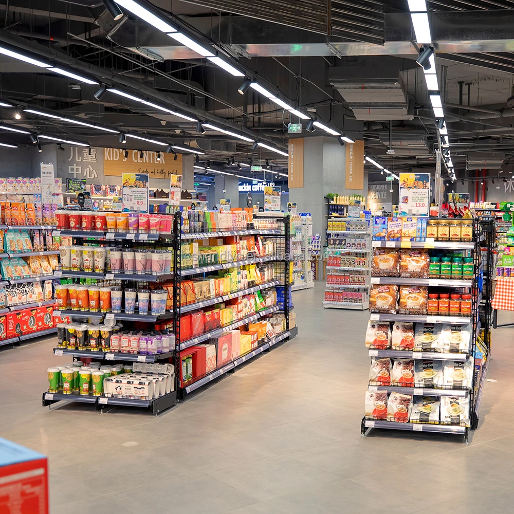 Free design of iron and wood shelves supermarket stationery store store shelf design for the entire store