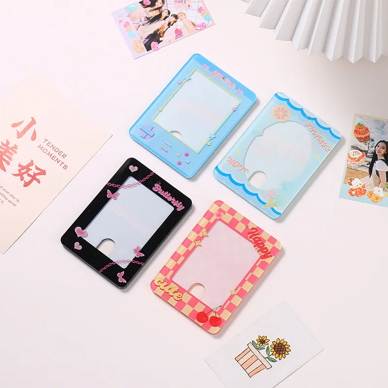 New design PC Acrylic photo Card holder k-pop Idol Stars photo collect card holders Desktop card sleeve