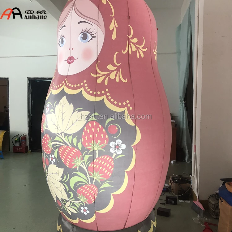 Advertising Cute Inflatable Art Cartoon Inflatable Russian Doll For Decoration